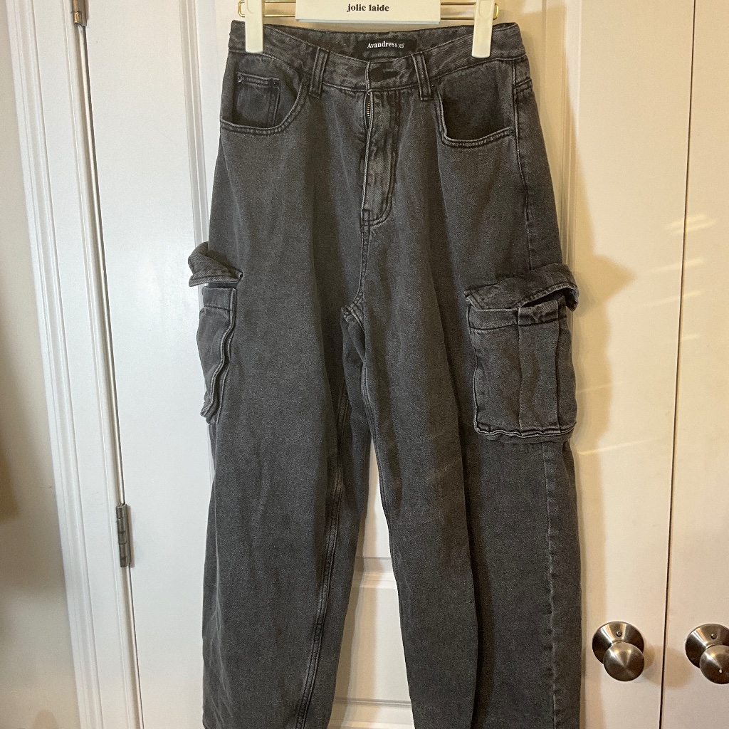 Ava Dress Black Cargo Jeans Xs